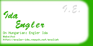 ida engler business card